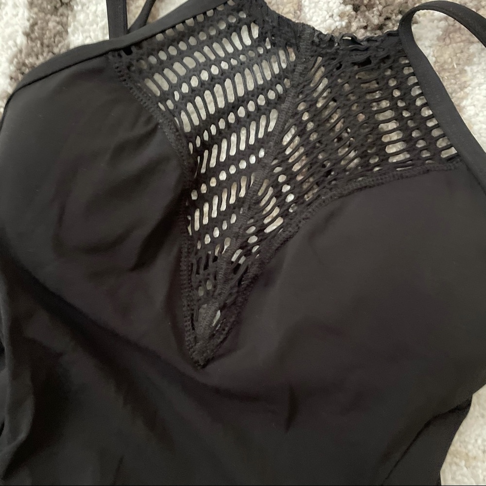 Robin Piccone Black Sophia Crochet One Piece Swimsuit - Picture 6 of 8